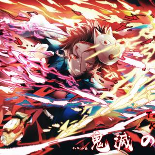 Red Demon Slayer wallpaper