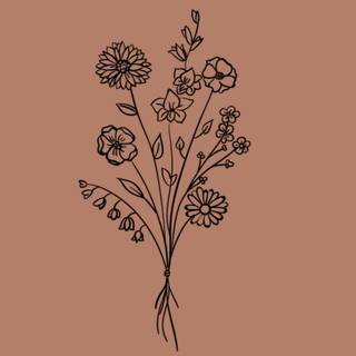 Boho flower wallpaper