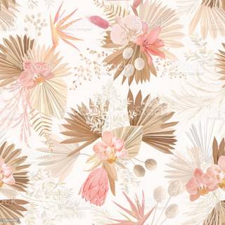Boho flower wallpaper