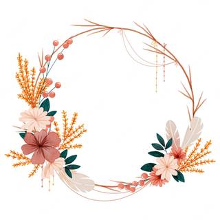 Boho flower wallpaper