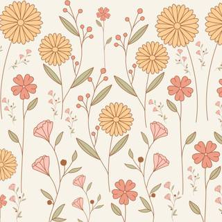 Boho flower wallpaper