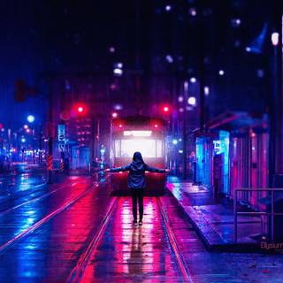 Neon lights desktop wallpaper