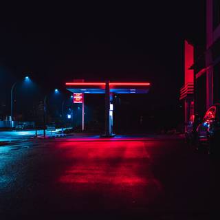 Neon city lights wallpaper