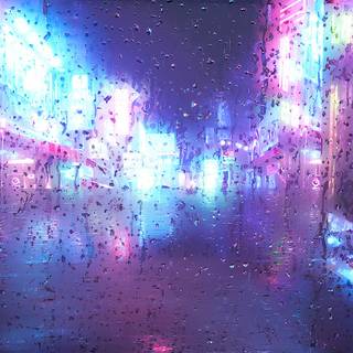 Neon city lights wallpaper