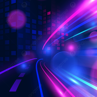 Neon city lights wallpaper