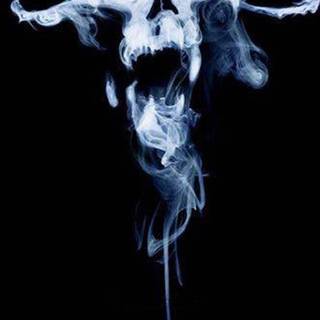 Smoking skeleton wallpaper