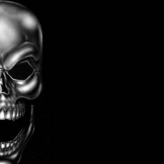 Smoking skeleton wallpaper