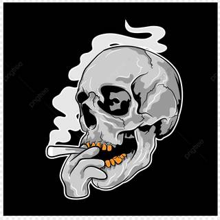 Smoking skeleton wallpaper