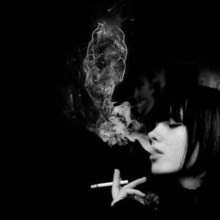 Smoking skeleton wallpaper