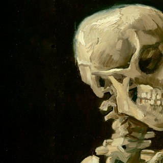 Smoking skeleton wallpaper