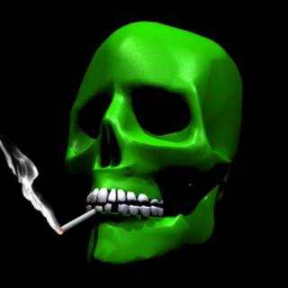 Smoking skeleton wallpaper