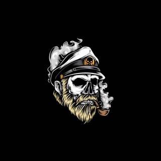 Smoking skeleton wallpaper