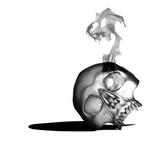 Smoking skeleton wallpaper