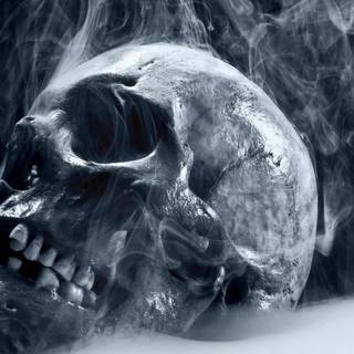 Smoking skeleton wallpaper