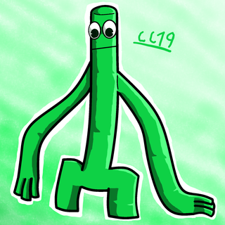 Green Rainbow Friends wallpaper