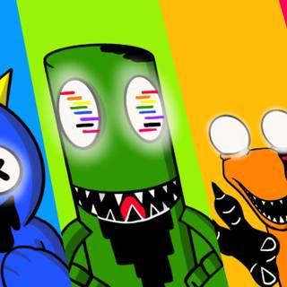 Green Rainbow Friends wallpaper