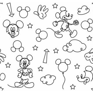 Mickey Mouse black and white wallpaper