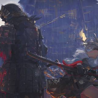 Japanese Samurai anime 4K wallpaper