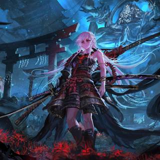 Japanese Samurai anime 4K wallpaper