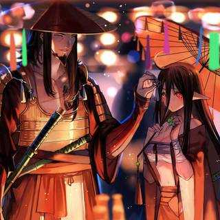 Japanese Samurai anime HD wallpaper