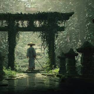 Japanese Samurai anime 4K wallpaper