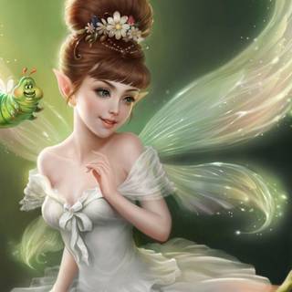 Green fairy wallpaper