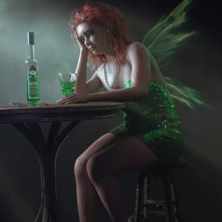 Green fairy wallpaper