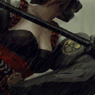 Japanese Samurai girl anime wallpaper