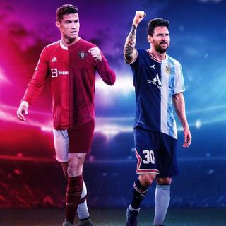 Messi and CR7 wallpaper