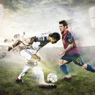 Messi and CR7 wallpaper