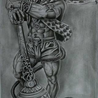 Hanuman drawing wallpaper