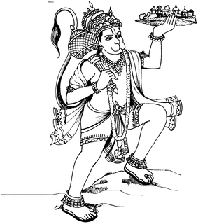 Hanuman drawing wallpaper