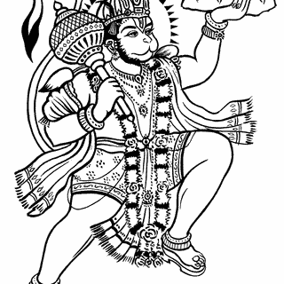 Hanuman drawing wallpaper
