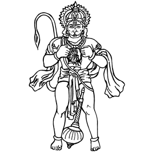 Hanuman drawing wallpaper