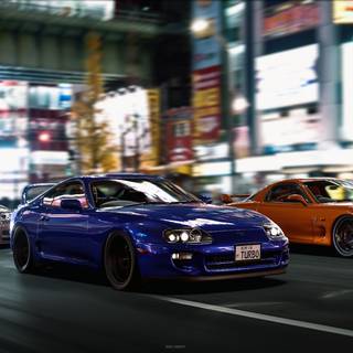 Supra and R34 wallpaper