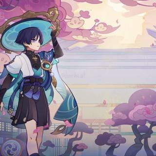 Wanderer Genshin Impact wallpaper
