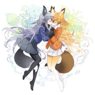 Silver Fox Kemono Friends wallpaper
