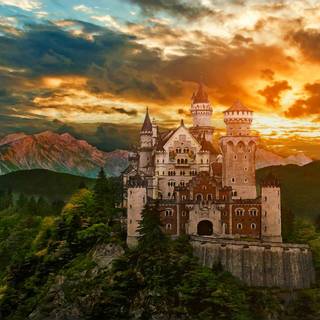 Fantasy castle 4k wallpaper