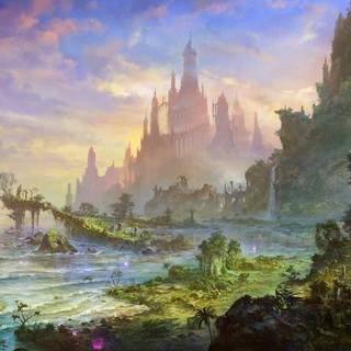 Fantasy palace wallpaper