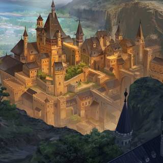 Fantasy castle 4k wallpaper