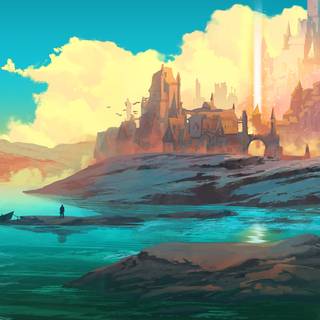 Fantasy castle 4k wallpaper