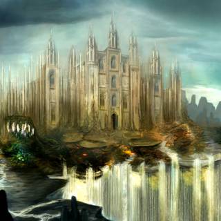 Fantasy castle 4k wallpaper