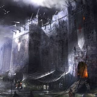 Fantasy castle 4k wallpaper