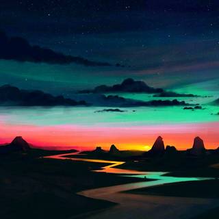 Fantasy sunset wallpaper