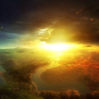 Fantasy sunset wallpaper