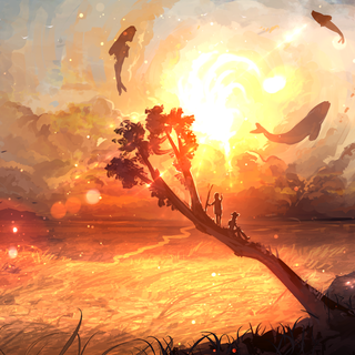 Fantasy sunset wallpaper