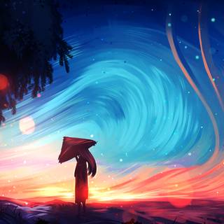 Fantasy sunset wallpaper