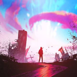 Fantasy sunset wallpaper