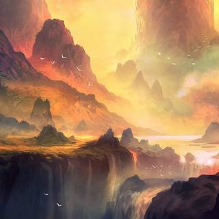 Fantasy sunset wallpaper