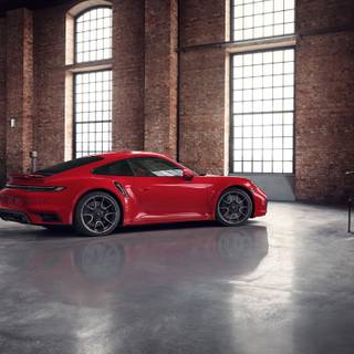 Porche 911 Turbo 2023 red wallpaper